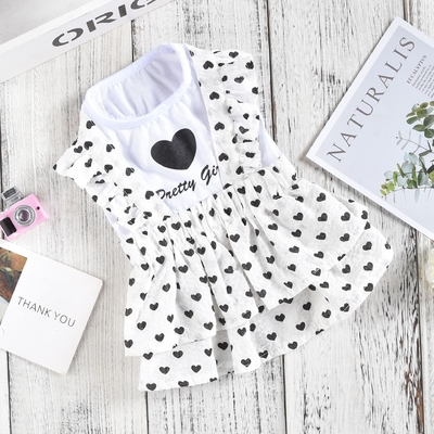 Dog Love Maid Dress Small Dog Pet Vest Pet Princess Peng Peng Skirt
