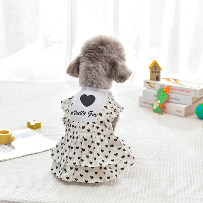 Dog Love Maid Dress Small Dog Pet Vest Pet Princess Peng Peng Skirt